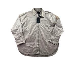 Abercrombie & Fitch YPB Button Up Shirt Womens Size Small Tan Long Sleeve NWT